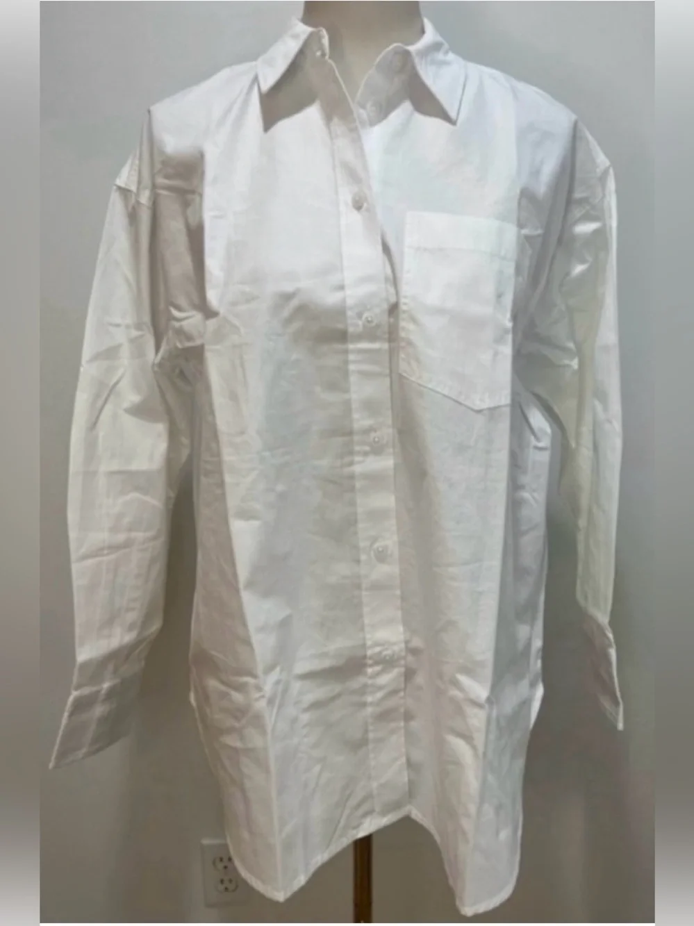 J.Crew Petite Étienne oversized shirt in lightweight Oxford in white